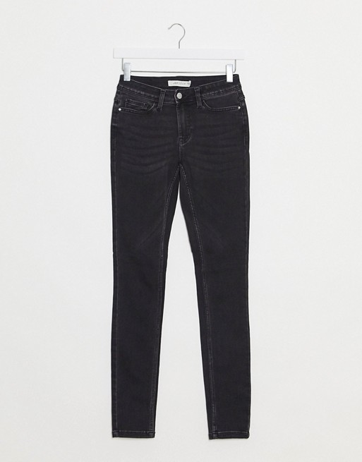 JDY jake regular skinny jeans in washed black denim