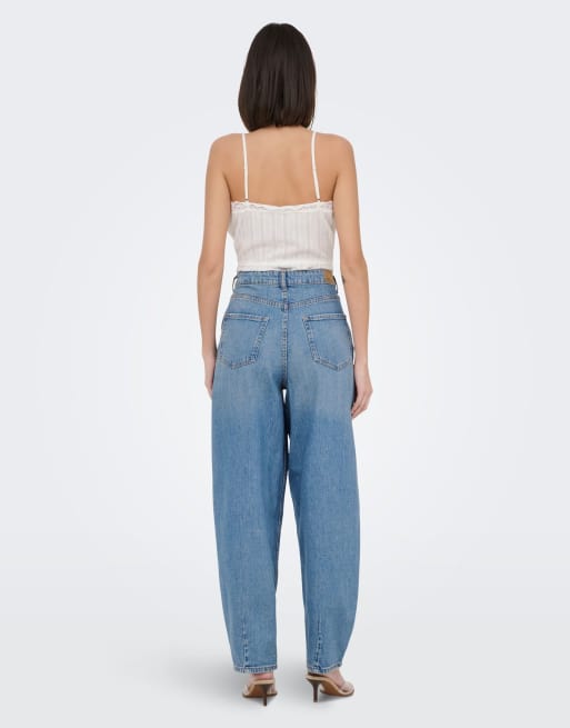JDY jean coupe ballon en denim bleu clair, 2 de 7