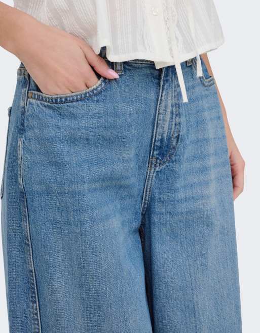 JDY jean coupe ballon en denim bleu clair, 4 de 7