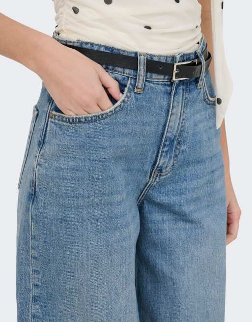 JDY jean large en denim bleu clair, 4 de 7