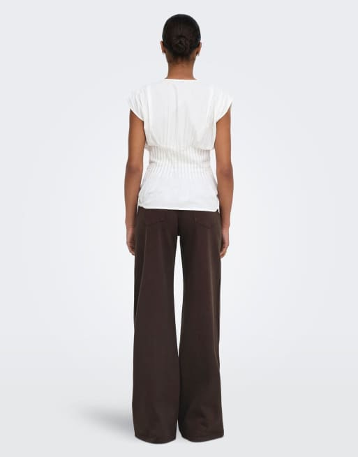 JDY - Jean large - Marron chocolat, 3 de 5