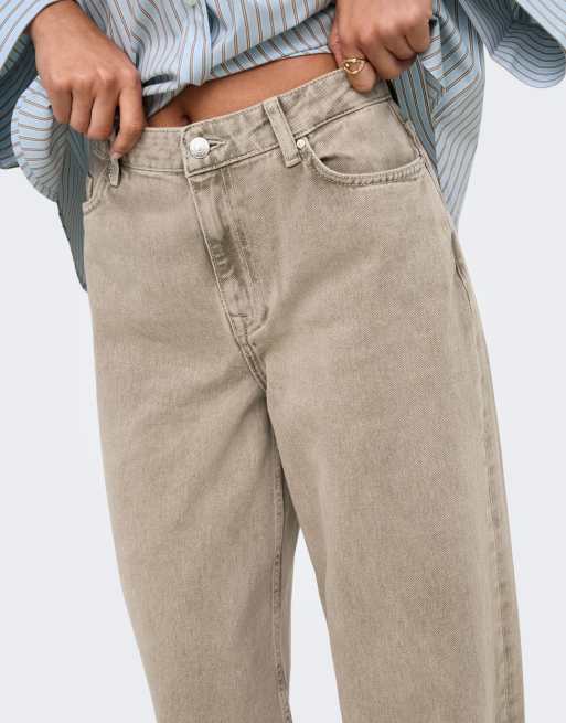 JDY jeans med bred passform i travertin, 4 av 7