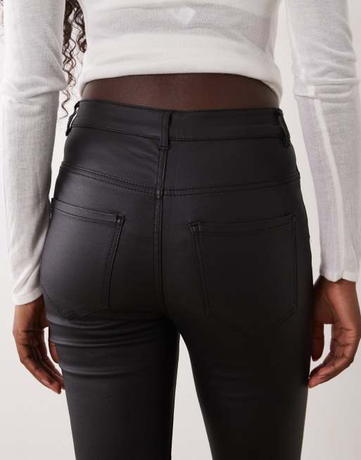 JDY - Jeans spalmati neri a vita alta skinny, 4 di 5