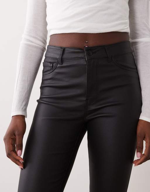 JDY - Jeans spalmati neri a vita alta skinny, 5 di 5