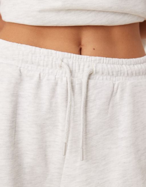 JDY jersey shorts co-ord in light grey, 2 of 5