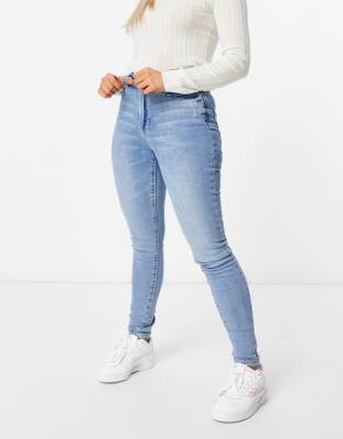 light blue high waisted skinny jeans