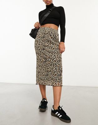 JDY mesh midi skirt in leopard print - ASOS Price Checker