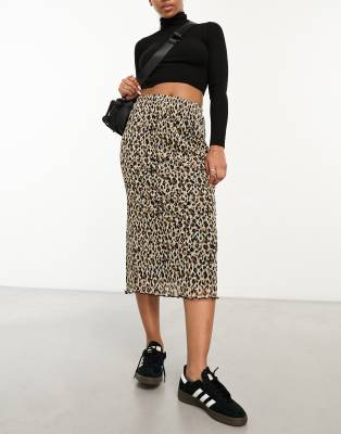 JDY mesh midi skirt in leopard print - ASOS Price Checker