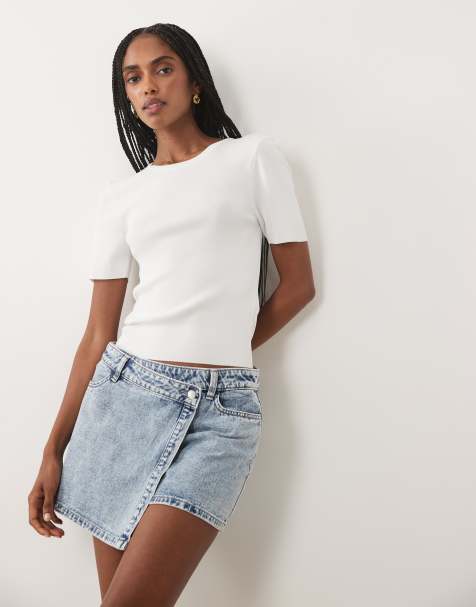 JDY jupe-short en jean bleu clair - view 1