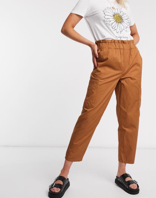 Tan paper bag on sale trousers