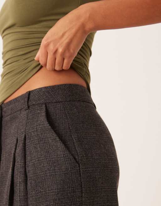 JDY – Karierte Hose in Schwarz mit hohem Bund und weitem Bein, 5 von 5