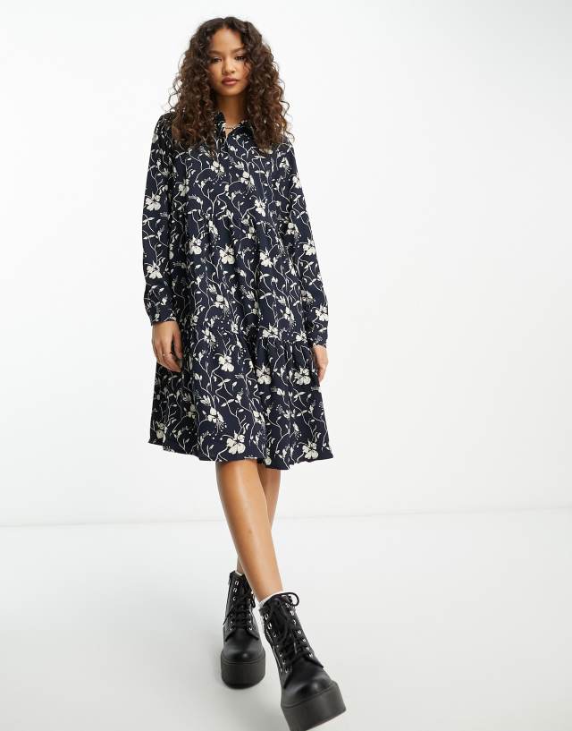 JDY karla floral shirt dress