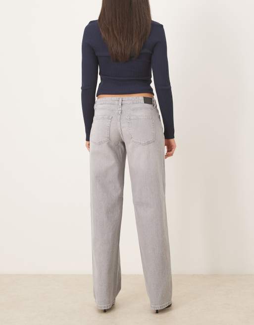 JDY Katie low waist straight leg jeans in light gray, 2 of 5