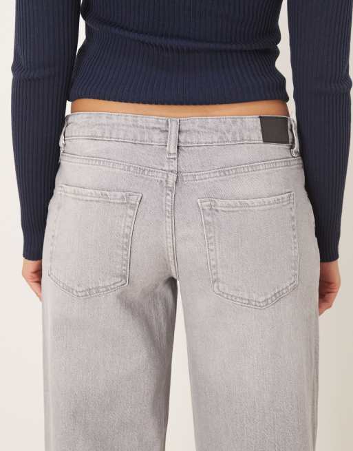 JDY Katie low waist straight leg jeans in light gray, 5 of 5