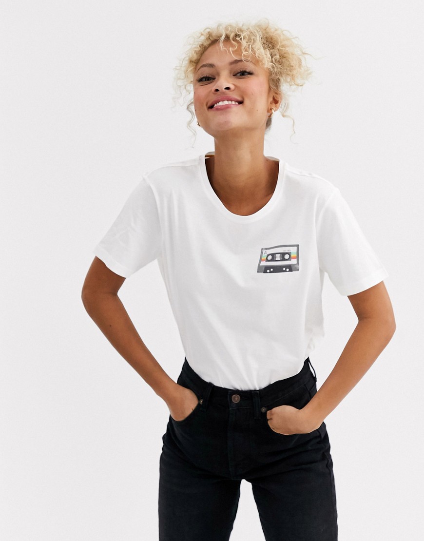JDY - Kelly - T-shirt met motief en korte mouwen-Wit