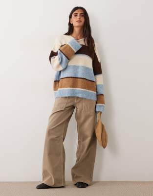 Jdy Knit Sweater In Brown