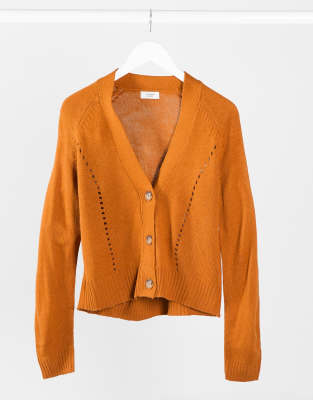 asos orange cardigan