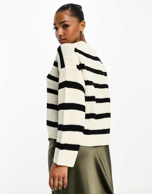 新品　正規品　BRIEFING STRIPE CREW NECK KNIT Stateside Striped Mock Neck Sweater in Cream | Bailey/44