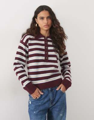 Jdy Knitted Polo In Multi