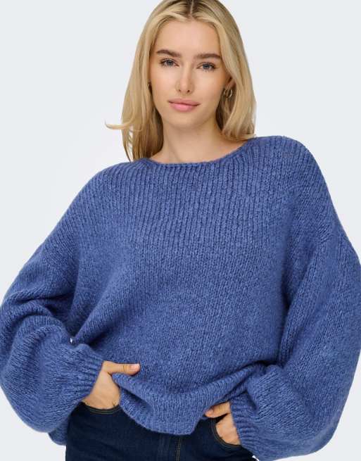 JDY Knitted pullover in bleached denim, 5 of 7