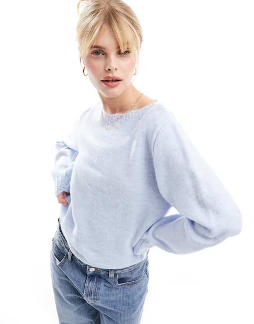 JDY knitted sweater in light blue
