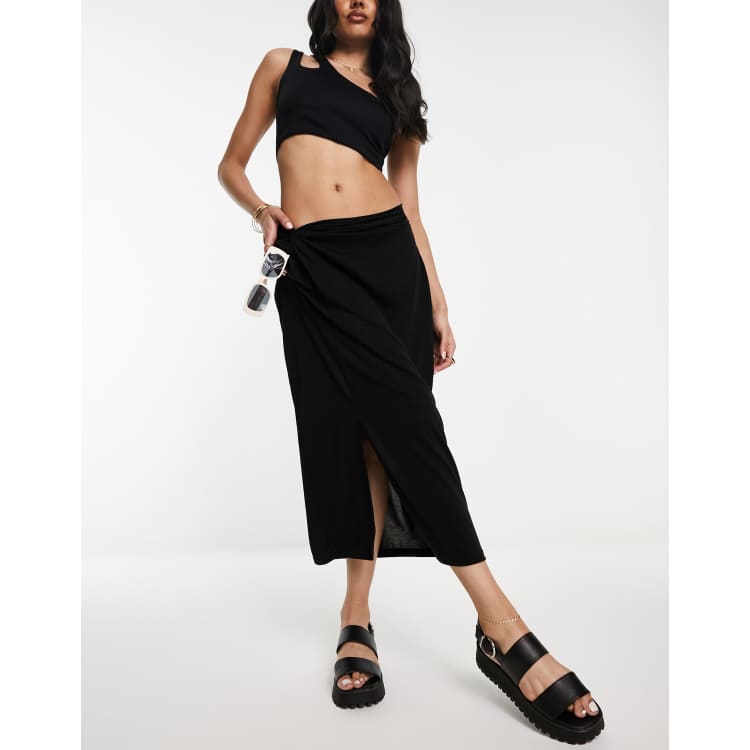 Jdy indie clearance midi wrap skirt