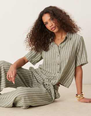 Jdy Knot Front Shirt In Green