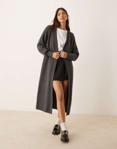 JDY - Koksgrå og strikket longline-cardigan - view 1