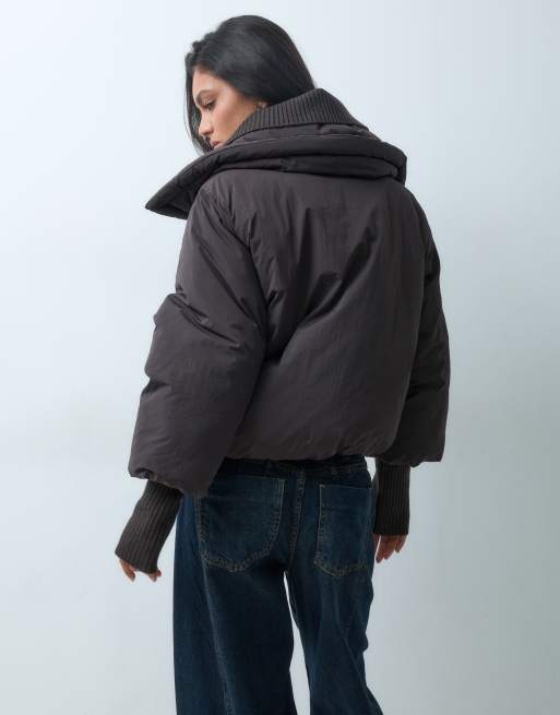 JDY korte pufferjas in bruin, 5 van 5
