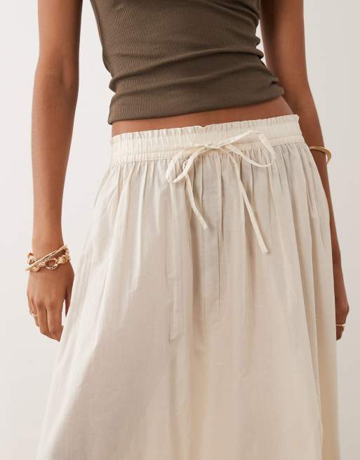 JDY – Kremowa plisowana spódnica maxi, 4 z 5