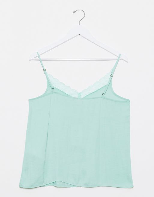 JDY lace cami in blue, 4 of 4