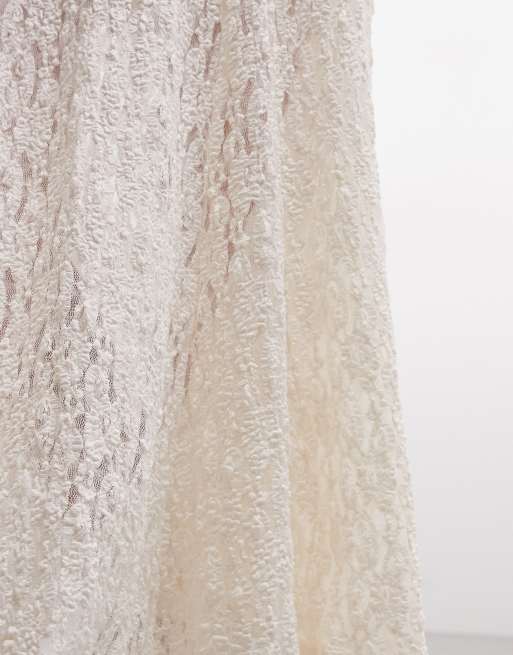 JDY lace maxi skirt in cream, 5 of 9