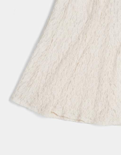 JDY lace maxi skirt in cream, 7 of 9