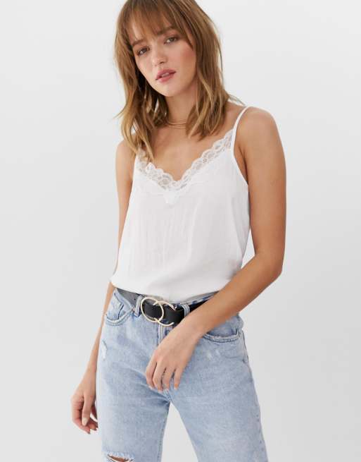 Lace-trimmed Camisole Top