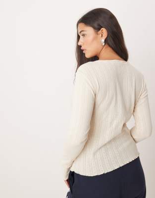 トップス NICENESS LEE (D.BEIGE) Cute Beige Linen Top - Button-Front Top - Sleeveless Vest