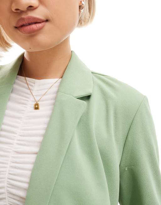 Sage green shop blazer womens