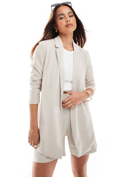 Fashion （White）Ladies B Long Sleeve Blaser Women Suit Jacket Female  Feminine B Femme