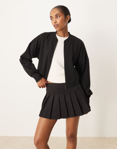 JDY lightweight bomber jacket in black - view 1