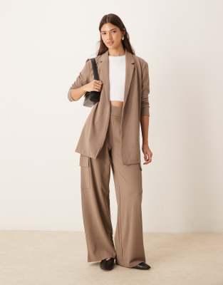 JDY lightweight tailored co ord in brown  ASOS Sale