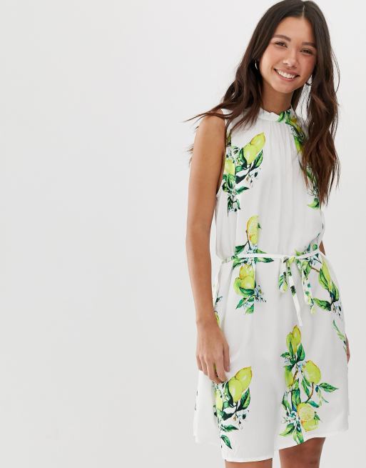 JDY - Limone - Robe droite à imprimé citrons
