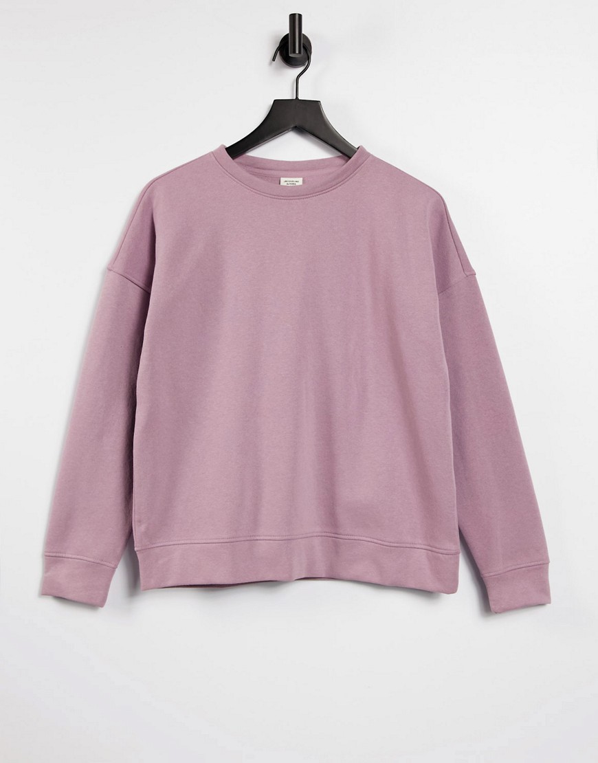 JDY - Line - Sweater met lange mouwen en ronde hals in vlierbessenkleur-Paars
