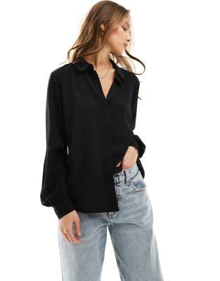 JDY long sleeve blouse in black