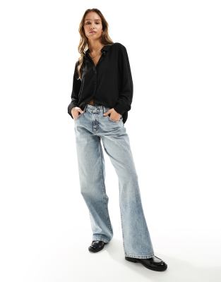 Jdy Long Sleeve Blouse In Black