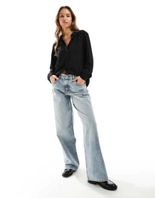 JDY long sleeve blouse in black, 2 of 4