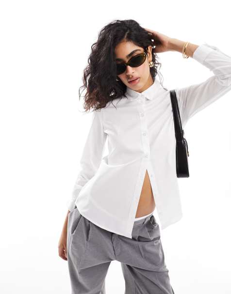 JDY long sleeved shirt in white - view 1