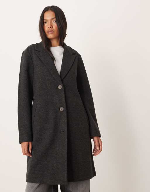 JDY longline coat in black, 2 of 4