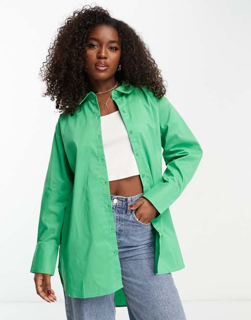 Bright green rain store jacket