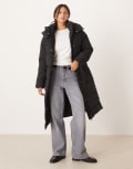[JDY] JDY longline padded coat in black S BLACK