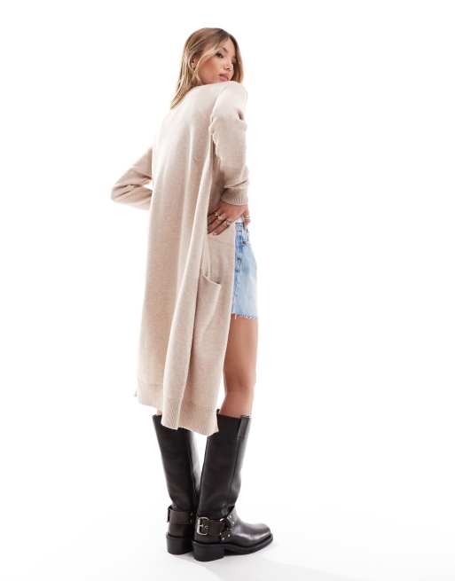 JDY – Longline-Strickjacke in Beige, 4 von 4