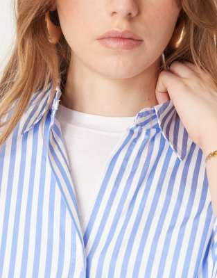 JDY loose fit shirt in blue stripes
